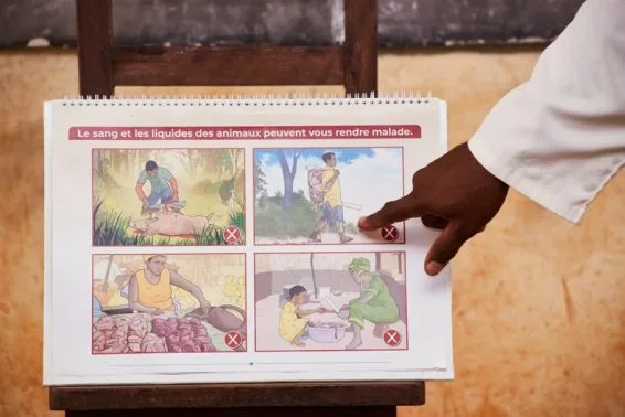 Printed visuals with captions were designed to effectively convey key messages. Photo by Vivian Anogo / CIFOR-ICRAF
